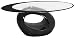 Fab Glass and Mirror CTB-FAB3000 Black Glass Coffee Table 25.5 X 43.5