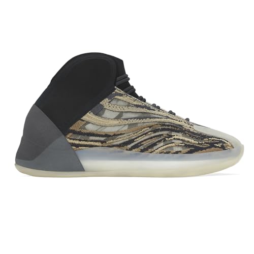 Image of adidas Yeezy Quantum Lace-Up Sneakers- Knitted Elastic Collar, Mesh Upper with RPU Cage, Boost Cushioning - Yeezy Shoes