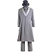 Bram Stoker's Cosplay Dracula Costume Men's Jacket Pants Vest Shirt Full Set with Hat Halloween Gentlemen Suit (Male XL)