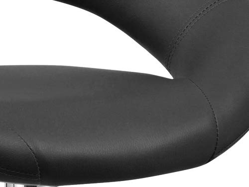 Beltom® Barkrukken Set van 2 In hoogte verstelbaar en 360 ° draaibaar, Barstoelen in Kunstleer, draaibare keukenkruk, eetkamer, toonbank, staal - MODEL Beauty - X2-Zwart