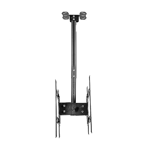 Support TV plafond télescopique orientable pour deux écrans plats de 32 à 65 pouces - 8
