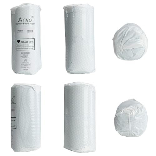 Anvo Memory Foam Pillow Blue White