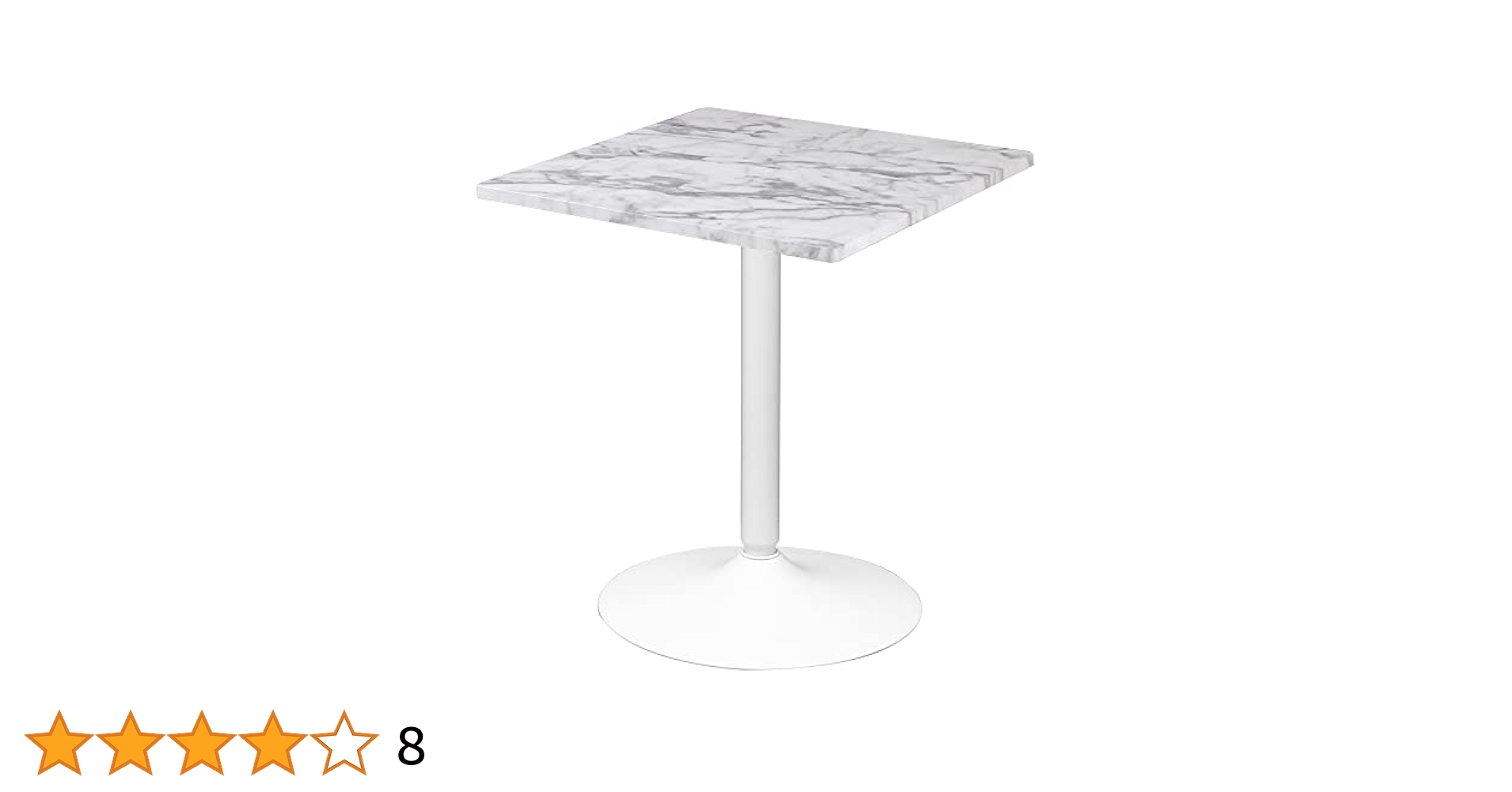 最終値下　カフェテーブル マーブルホワイト 角型 組立式　大理石風 カフェテーブル 大理石調 セラミック柄 正方形 60×60 コーヒー