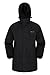 Produktbild Mountain Warehouse Glacier Extreme Herren Lange wasserdichte atmungsaktive Jacke mit Kapuze Anorak Regenmantel Freizeit Sport Wander Walking Camping Schwarz XL