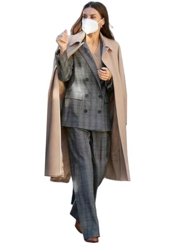 Women's Checked Suit Daily Homecoming Peak Lapel Double Breasted Buttons Two Pieces