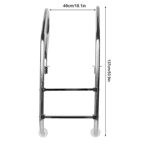 Escalera para piscina 2 peldaños acero inoxidable miniatura 3