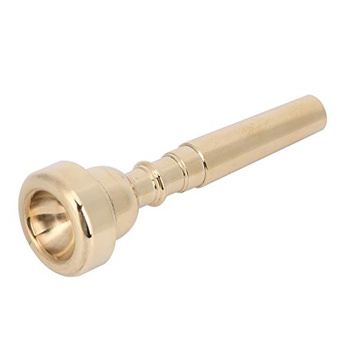 French Horn Mouthpiece, Trumpet Accessories Professional Brass Horn Musical Instrument Accessories 3C Trumpet Mouthpiece for Wind Musical Instrument (Gold 3C)