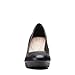 Clarks womens Ambyr Joy Pump, Black Leather, 9 US