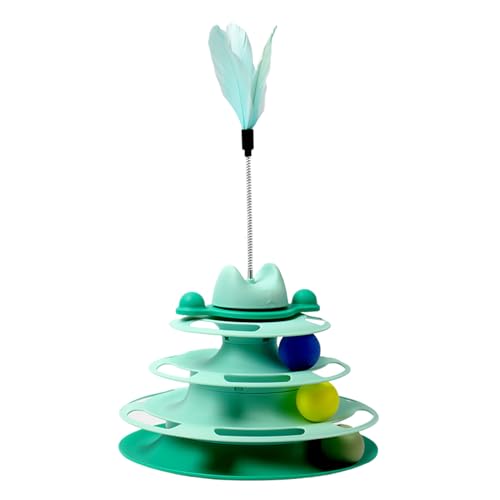 Giocattolo per gatti – puzzle interattivo , divertente pista circolare, gioco con palline mobili, movimento mentale e fisico | Design durevole, creativo e moderno, attraente