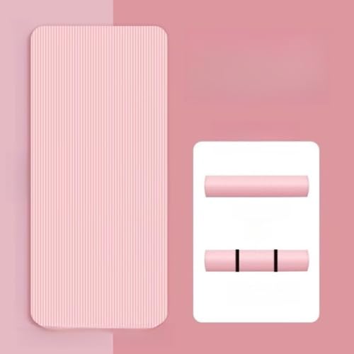 Qfmr 20mm トレーニングマット ヨガマット 筋トレ ピラティス 極厚 NBR素材 軽量 キャリーストラップ付 肌に優しい 両面の滑り止 収納簡単, 軽量 エクササイズ フィットネス 耐久性 屋内運動 滑り止め ピラティスマット 多機能 (【185×