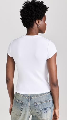 perfectwhitetee Women's Jude Ribbed Baby Tee3
