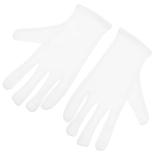 SOIMISS 2 piezas Guantes de Trabajo de Algodón Blanco de Exteriores y Jardinería Protección Laboral y Versátil para y Ceremonias