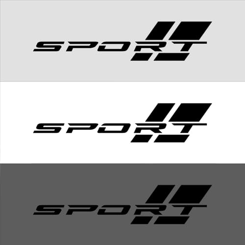 Image of Zhizhong Car Sport Decal,16 Inch Vinyl Sticker Fit for All Cars Side (Matte Black)