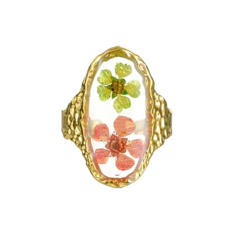 Hebelee Vintage Flower Open Ring for Women Cover