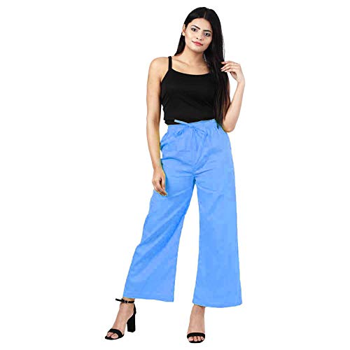 GULBIN'S Womens Palazzo Palazo Plazo Pant Cotton Fabric