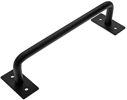 Heavy Duty Carbon Steel Sliding Black Barn Door Handle Pull with Rustic Design