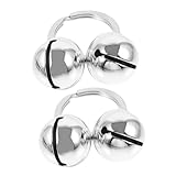 Toddmomy 2 Pcs Pet Bells for Dog Cat Collar, Metal Decorative Collar Bells with Key Ring, Sound Tracking Accessories for Walk and Home Use