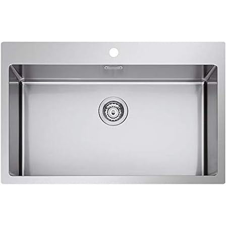 Plados SR7500 Küchenspüle Aus Satiniertem Edelstahl – 750x510 Mm, Für Filotop-Montage