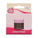  FunCakes Color Dust Dark Chocolate: Colorante en polvo para alimentos, para la decoración de tartas, certificado Halal