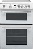 Hisense HDE3211BWUK 60cm Electric Cooker with Ceramic Hob-White A Rated Double Oven - White