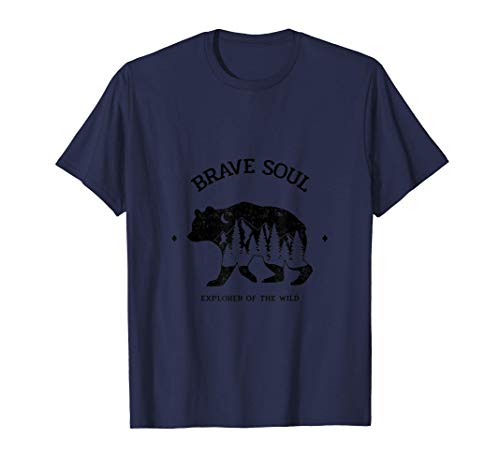 Brave Soul Explorer Of The Wild Bear And Nature T-Shirt