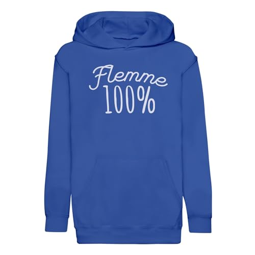 Sweat à capuche enfant flemme et chill en coton premium pour les vacances relax