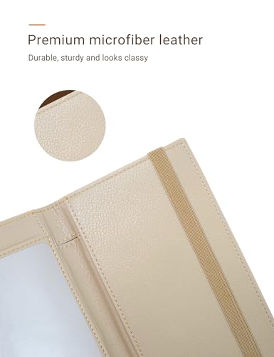 Image of Zreal Checkbook Cover for Men & Women, Premium Vegan Leather Checkbook Holder for Duplicate Checks with RFID Blocking (Tan)