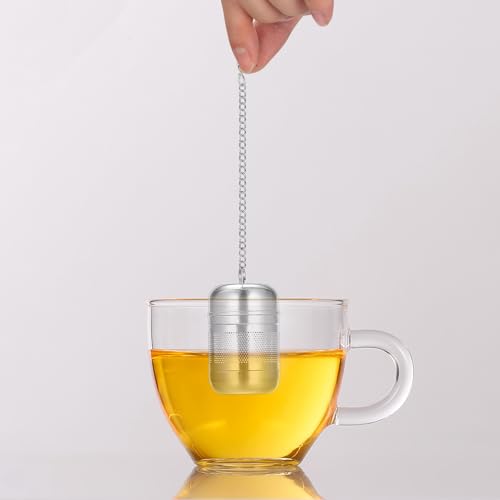 Miniatura 6 de 2 Pcs Filtro De Te, Infusor De Té, Colador De Té De Acero Inoxidable, Filtro Infusor Te, Infusionador Bola De Malla Fina Para Tazas De Tés Teteras, Con Cadenas Y Posavasos