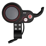 Durashmall QS S4 Trottinette électrique avec écran LCD 48 V 60 V 6 broches en plastique noir pour Zero 8 9 10 8X Vitesse Indicateur de mode d'alimentation facile à installer ABS pour extérieur