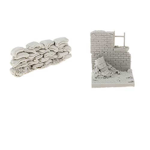 Figurines Résine 1:35 Soldats Allemands WW2 Avec Ruines - Kit Non Assemblé, 4 Personnages