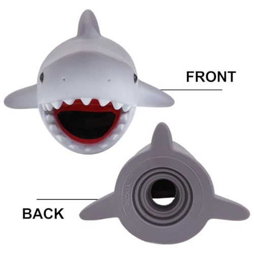 Image of Whale Faucet Cover Childrens Faucet Extender Bath Spout Cover Cute Shark Spout Sink Handle Extender for Toddlers Kids Baby Safe and Fun Hand-Washing Solution