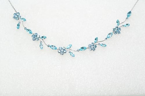Image of Faship Gorgeous Rhinestone Crystal Floral Necklace Earrings Set
