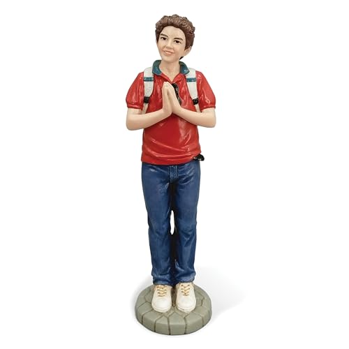 Estatua decorativa religiosa de St. Carlo Acutis 15.88 cm miniatura 1