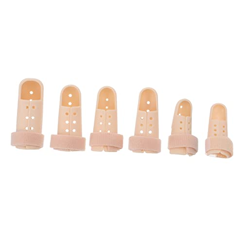 PartyKindom 6 Pack Finger Splint Finger Straightener Device for Fractures Sprains Comfortable Material