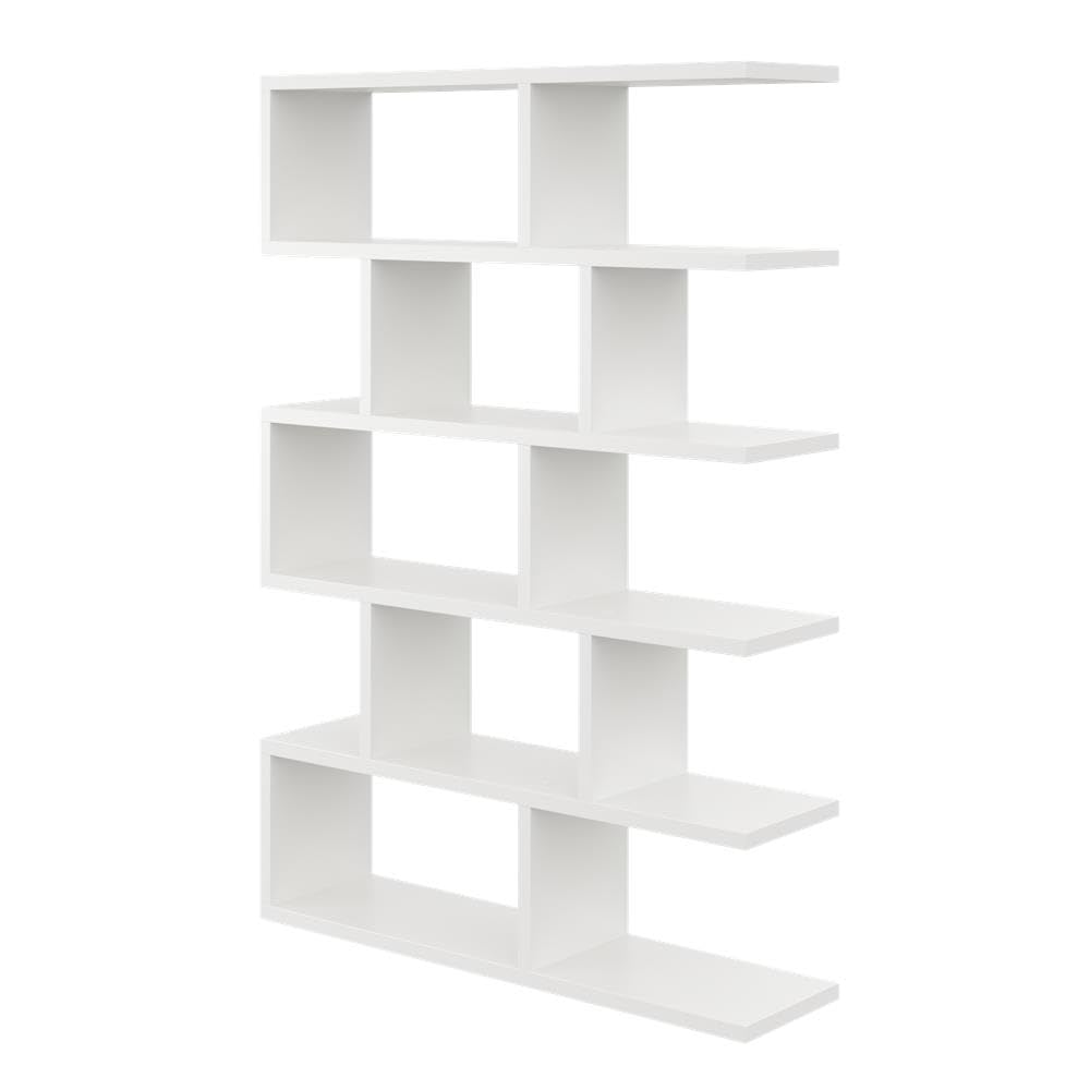 Wandregal 100x70x18 Bücherregal Mordern Design Hängeregal für Wohnzimmer Schlafzimmer Büro und Küche (Weiß)