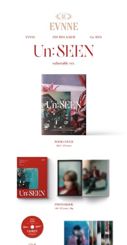 EVNNE Un : SEEN 2nd Mini Album Standard vulnerable Version CD+1p Folding Poster on Pack+88p PhotoBook+1p Message PostCard+1p PhotoCard+1p 4Cut Photo+1p Yearbook Card+Tracking Sealed UNSEEN