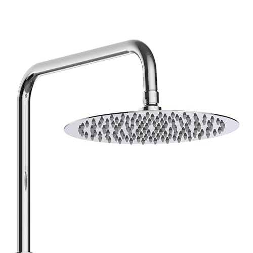 Ensemble de douche chromé Marwell Classico 20 cm avec barre réglable - 4