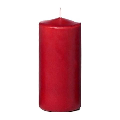 D'light Online 3'' x 6'' Patrician, Round, Unscented Wax, Pillar Candles (Red) Cover