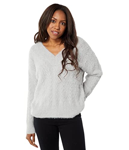 Image of Lucky Brand Women's V-Neck Relaxed Fit Eyelash Sweater