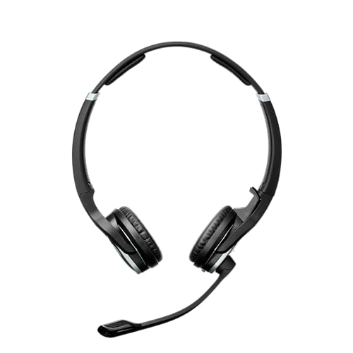 Image of Sennheiser Enterprise Solution SD Pro2 ML Double-Sided Multi Connectivity Wireless Headset for Desk Phone & Skype for Business Ultra Noise-Cancelling Microphone, Black