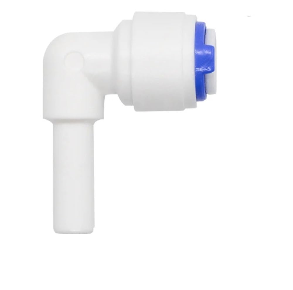 1pc Reverse Osmosis 1/4 3/8 Hose Connection Quick Coupling Stem L Straight Tee RO Water Aquarium Plastic Joint Pipe Fitting(L 3l8)