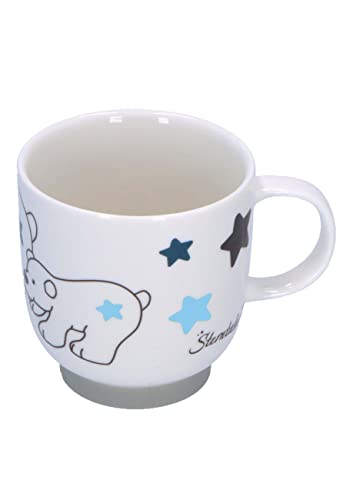 Sterntaler Baby Unisex Children's Crockery Set Porcelain 3-Piece Polar Bear Elia Breakfast Set Baby Tableware White - Image 3