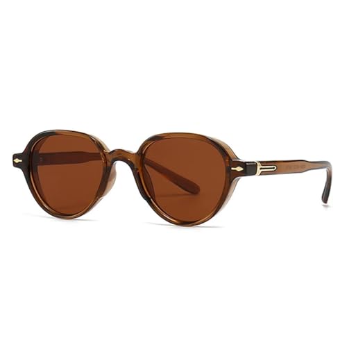 Lunettes de soleil ovales pour femme style rétro punk vert olive avec verres dégradés UV400