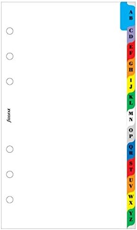 Filofax Personal A-Z Index Multi-Coloured 2 Letters Per Tab
