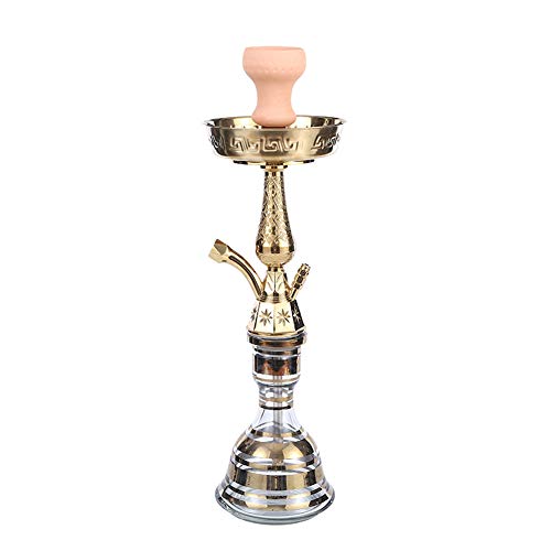 CJCJ-LOVE Arabische Shisha Mit 1 Schlauch, Filterglas Acryl Shisha Set Große Kapazität Bar Arabische Tabakpfeife Metall…