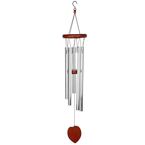 24” Aluminium Wind Chime | Garden Decorations | Wood & Aluminium Wind Chime | Indoor & Outdoor | Ring Chime | Rain Chain | Relaxing Chime | M&W