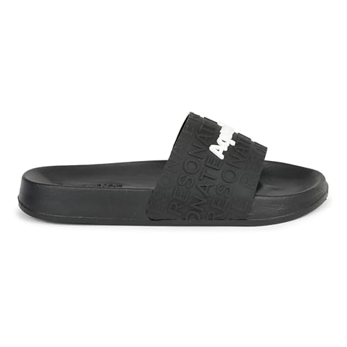 Image of Aqualite NEO-266 Men Slide Slippers with Comfotable Sole Slip-On Flat Flip Flops, Sliders, Chappal & Comfort Insole Slipper for Men