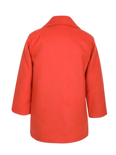 Image of CHKOKKO Girl's Wool Blend Stylish Standard Length Winter Wear Button Coat For Kids
