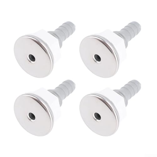 4PCS Bathtub Bubble Jet Nozzle SPA Straight Air Jet Replacement Set PVC Construction Smooth Silver White Easy Install for Pools Hot Tubs Adults Hydrotherapy Relaxation