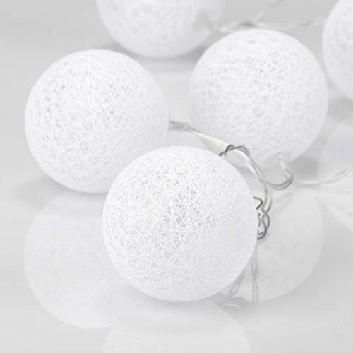 com-four® 2X LED Fairy Lights Ball, Lighting with 10 LEDs in Scandinavian Decor, Decoration for Christmas Birthdays - Image 4